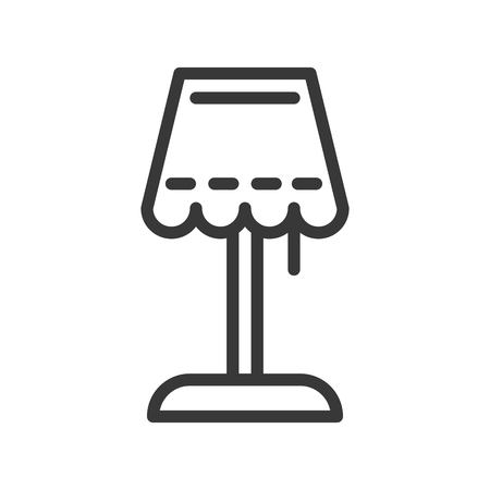 Lantern or lamp vector icon, line design editable strokeのイラスト素材