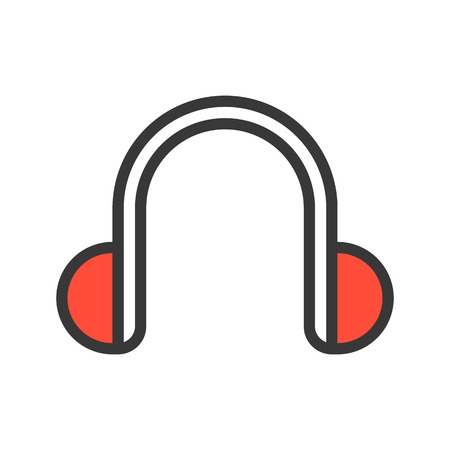 Earmuffs vector, Christmas related filled design icon, editable outlineのイラスト素材