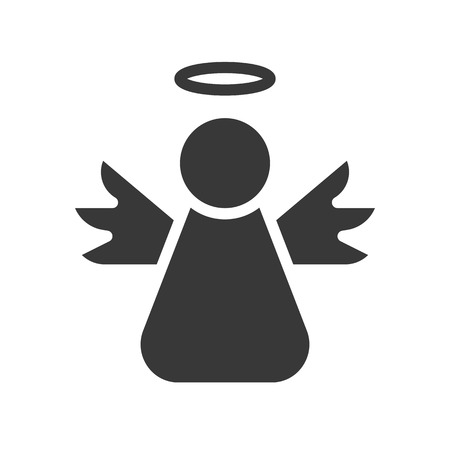 Angel vector, Christmas related solid design iconのイラスト素材