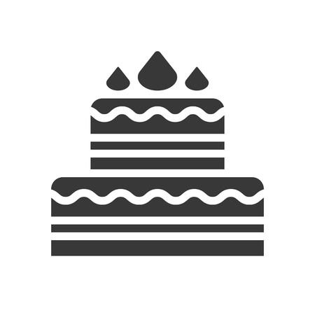 Christmas cake vector, Christmas related solid design iconのイラスト素材