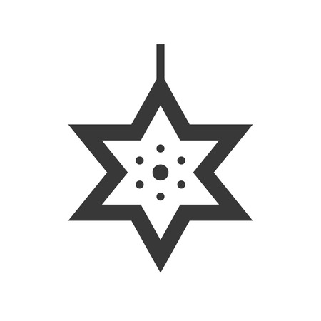 Star of david vector, Christmas related solid design iconのイラスト素材