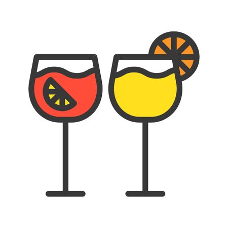 Juice vector, Christmas related filled design icon, editable outlineのイラスト素材
