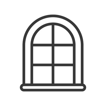 Window vector, Christmas related line design iconのイラスト素材