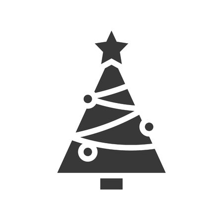 Chirstmas tree vector, Christmas related solid design iconのイラスト素材