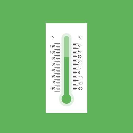 thermometer illustration flat style vector with scale