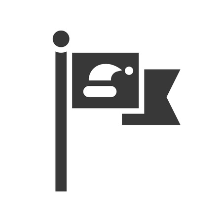 Flag vector, Chirstmas related solid design iconのイラスト素材