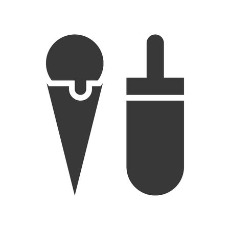 Ice cream vector, Chirstmas related solid design iconのイラスト素材