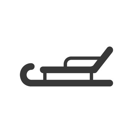Sled vector, Chirstmas related solid design iconのイラスト素材