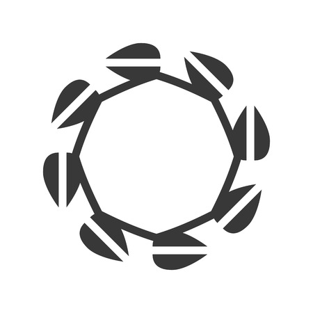 Wreath vector, Chirstmas related solid design iconのイラスト素材