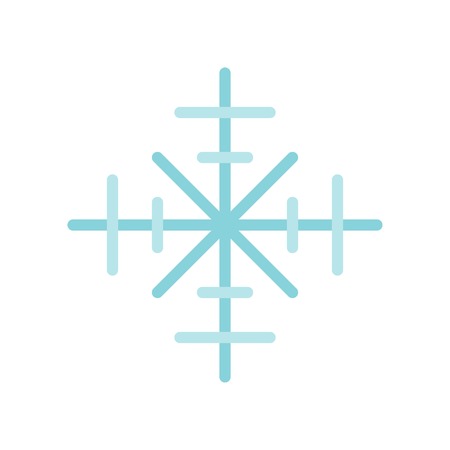 Snowflake vector, Chirstmas related flat design iconのイラスト素材