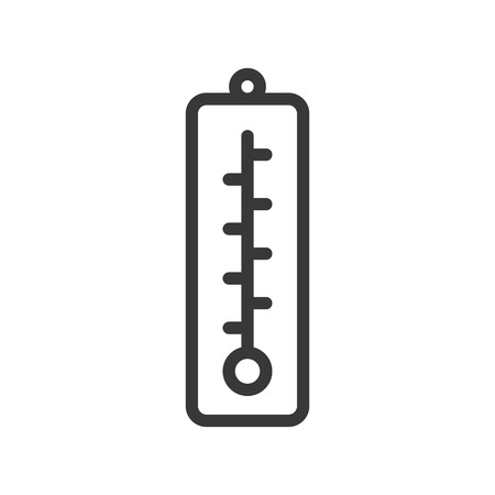 Thermometer vector illustration, Chirstmas related editable outline iconのイラスト素材