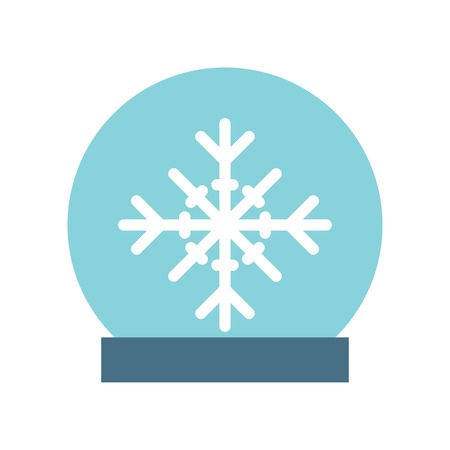Snow globe vector, Chirstmas related flat design iconのイラスト素材