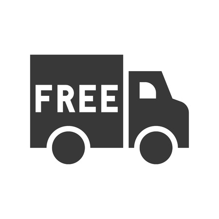 Free delivery vector, Online shopping solid design iconのイラスト素材