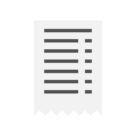 Receipt vector, Online shopping flat design iconのイラスト素材