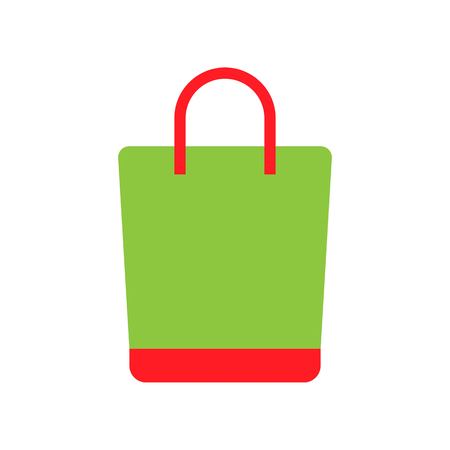 Shopping bag vector, Online shopping flat design iconのイラスト素材