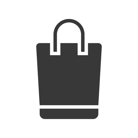 Shopping bag vector, Online shopping solid design iconのイラスト素材
