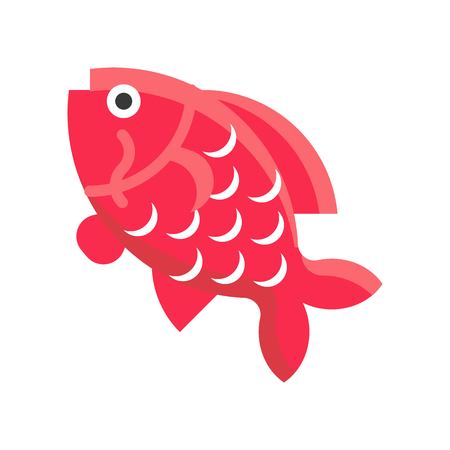 Carp vector, Chinese New Year related flat design iconのイラスト素材
