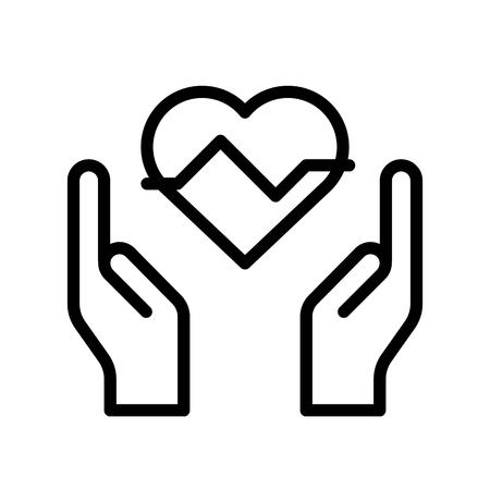 Health insurance vector, insurance related line design editable stroke iconのイラスト素材