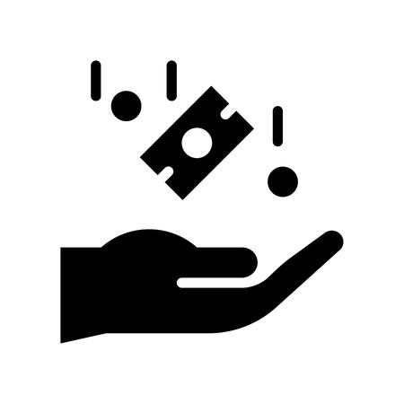 Money insurance vector, insurance related solid design iconのイラスト素材