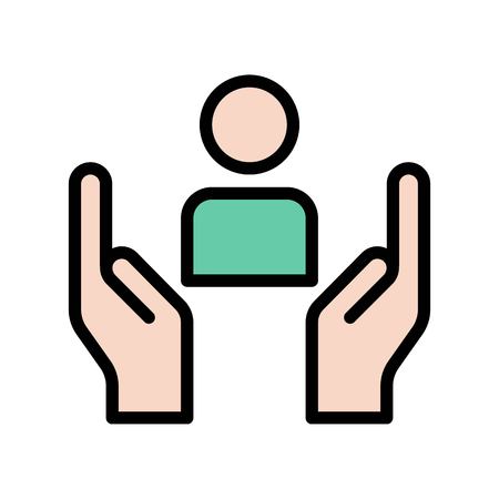 Health insurance vector, insurance related filled design editable stroke iconのイラスト素材