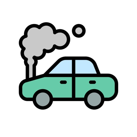 Car accident vector, insurance related filled design editable stroke iconのイラスト素材