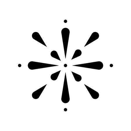 Firework vector, Chinese lunar new year solid style iconのイラスト素材