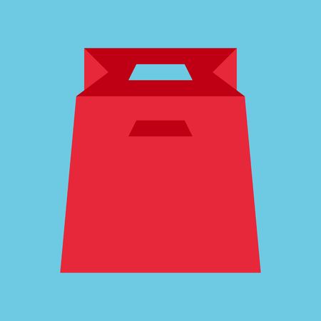 Paper bag vector illustration, flat design iconのイラスト素材