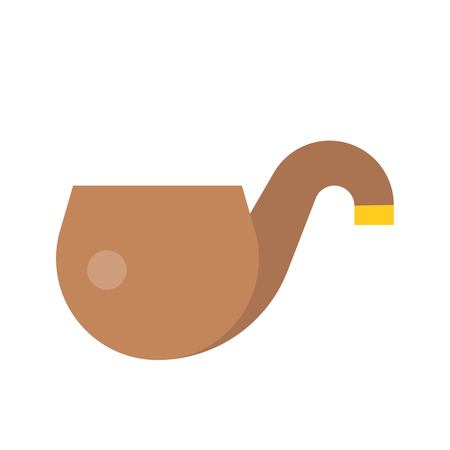 Smoking pipe vector, Feast of Saint Patrick flat style iconのイラスト素材
