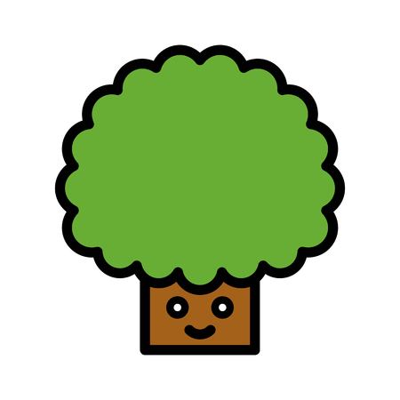 Tree vector, Spring season filled style icon editable strokeのイラスト素材