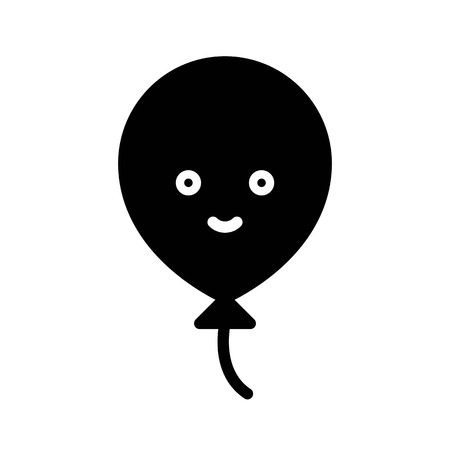 Balloon vector illustration, Isolated Spring season solid iconのイラスト素材