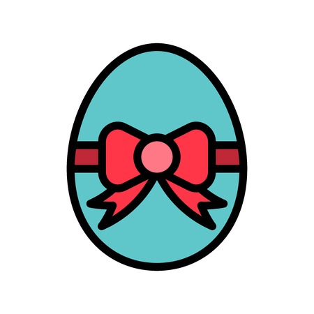 Easter egg vector, Easter filled style icon editable strokeのイラスト素材