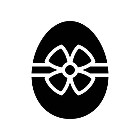 Easter egg vector, Isolated Easter solid design iconのイラスト素材