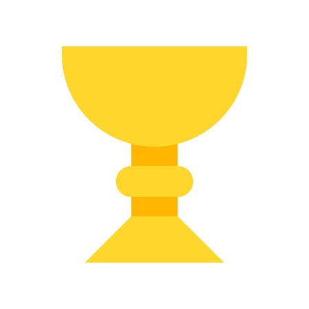 Holy grail vector, Isolated Easter flat design iconのイラスト素材