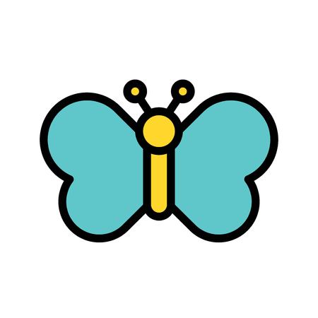 Butterfly vector, Easter filled style icon editable strokeのイラスト素材