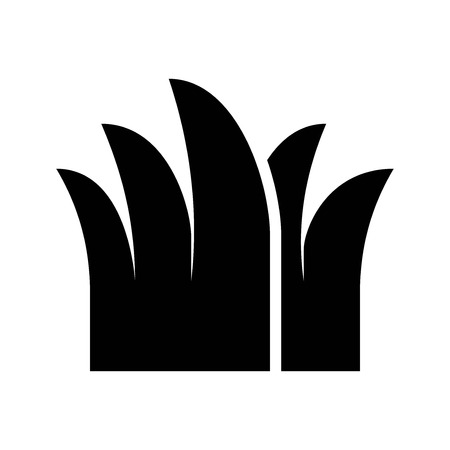 Grass vector, Isolated Easter solid design iconのイラスト素材