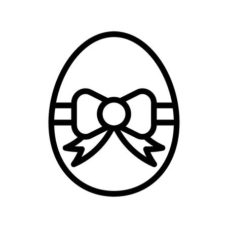 Easter egg vector, Easter line style icon editable strokeのイラスト素材