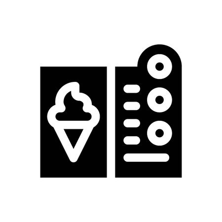 Ice Cream Menu vector illustration, solid design iconのイラスト素材