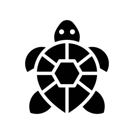 Turtle vector, tropical related solid design iconのイラスト素材