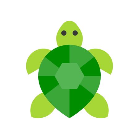 Turtle vector, tropical related flat design iconのイラスト素材