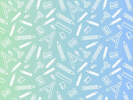 Back to school, Stationery poster template, vector illustrationのイラスト素材