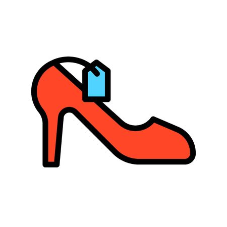 High heels vector, Black friday related filled style iconのイラスト素材