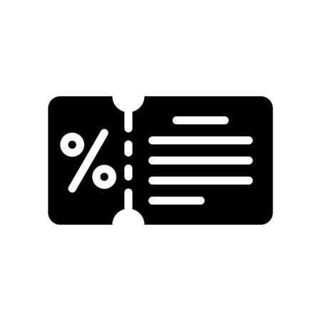Voucher vector, Black friday related solid style iconのイラスト素材