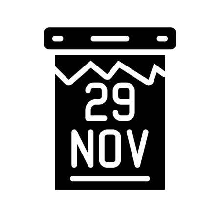Calendar vector, Black friday related solid style iconのイラスト素材