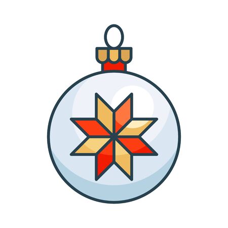 Christmas ornaments, baubles or Christmas ball vector filled iconのイラスト素材