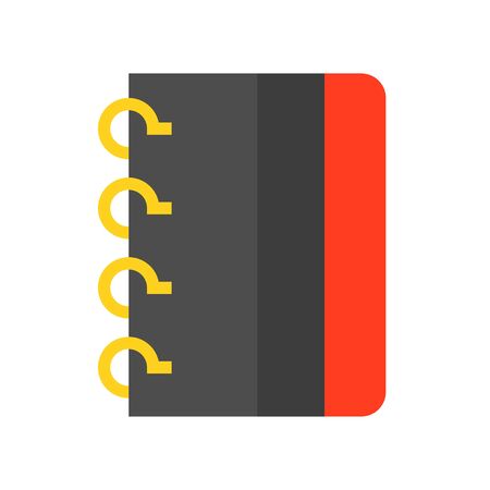 Notebook vector illustration, flat design iconのイラスト素材