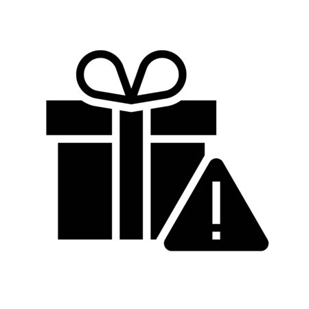 Gift box vector illustration, solid design iconのイラスト素材