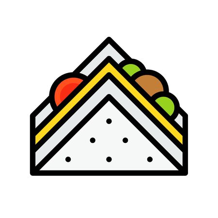 Sandwich vector, fast food related flat style iconのイラスト素材