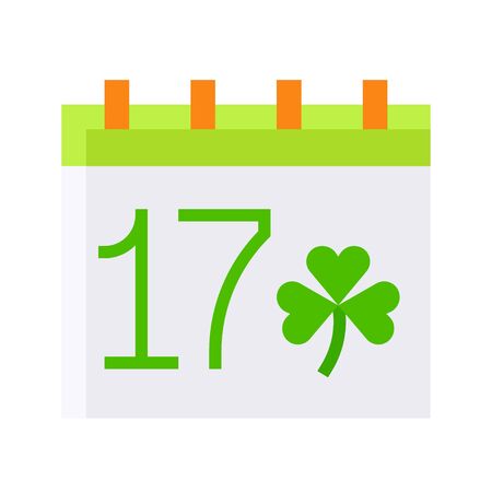 Calendar icon, Saint patrick's day related vector illustrationのイラスト素材