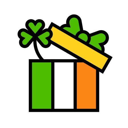 Gift box icon, Saint patrick's day related vector illustrationのイラスト素材