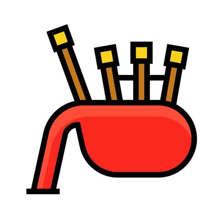 Bagpipes icon, Saint patrick's day related vector illustrationのイラスト素材
